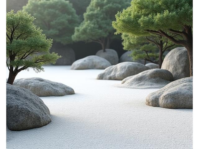 伝統的な枯山水庭園
